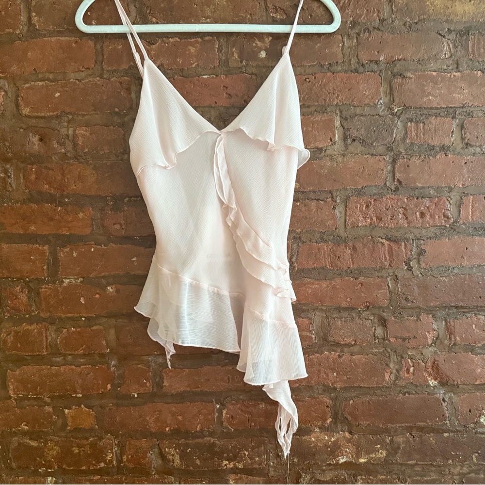 Bershka Light Pink Asymmetrical top